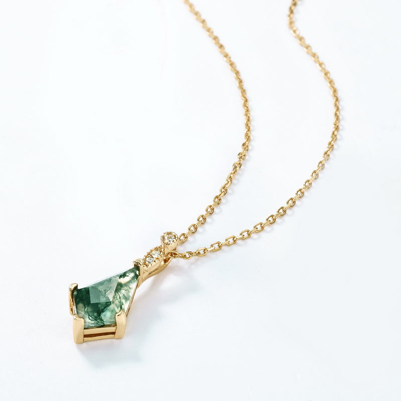 Whispering Moss Agate Necklace