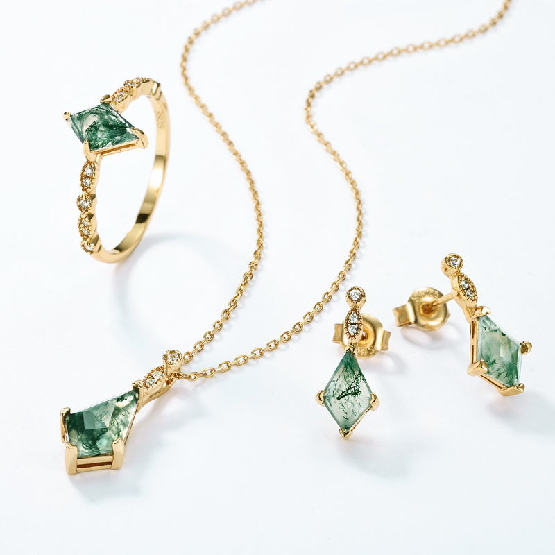 Whispering Moss Agate Necklace