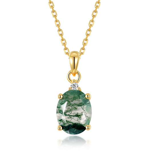Midori Moss Agate Necklace