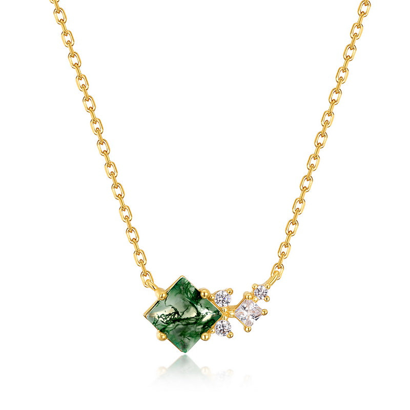 Mossara Moss Agate Necklace