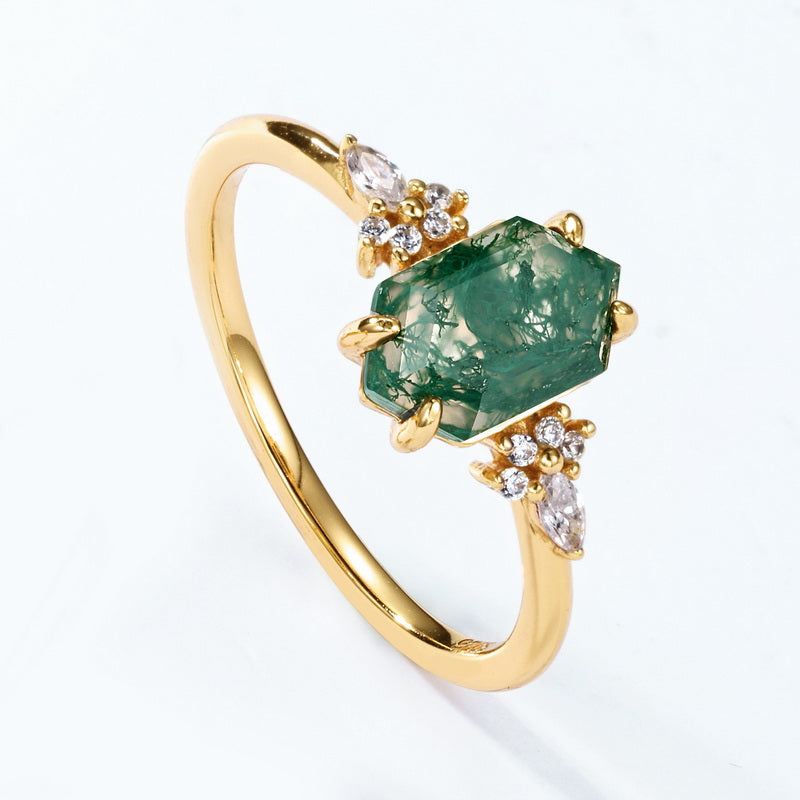 Queen of Moss Ring Set - Gold Plated